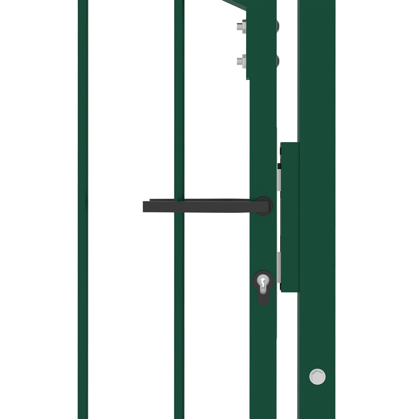 Fence Gate with Spikes Green 100 x 175 cm Powder-coated steel
