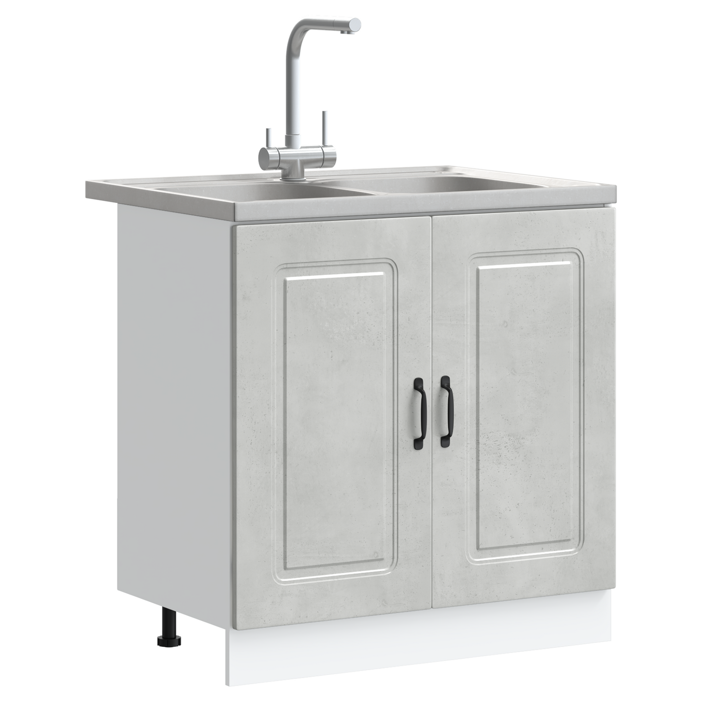 Kitchen Cabinet with Door Kalmar 2 pcs Grey 80 x 46 x 81.5 cm