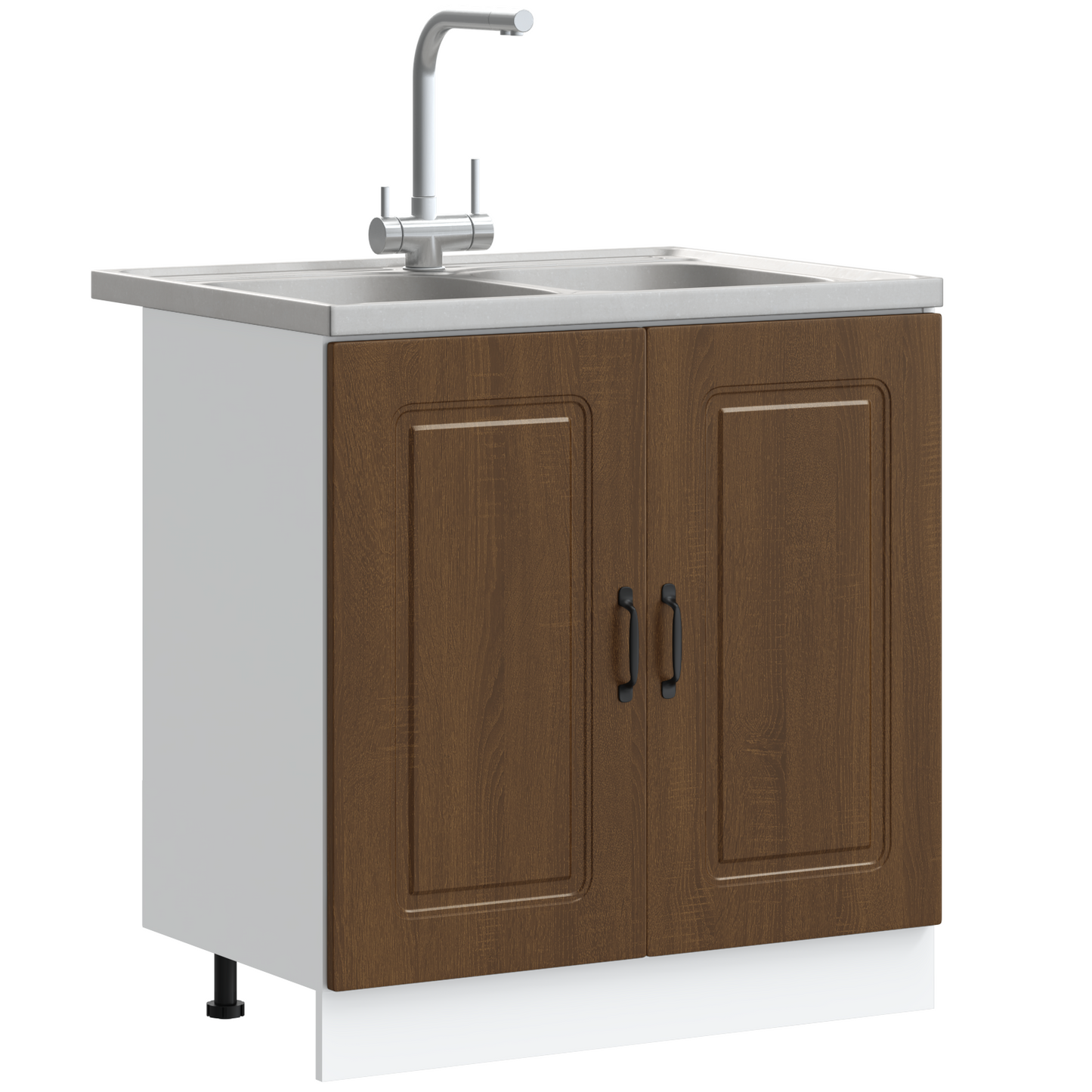 Kitchen Cabinet with Door Kalmar 2 pcs Brown 80 x 46 x 81.5 cm