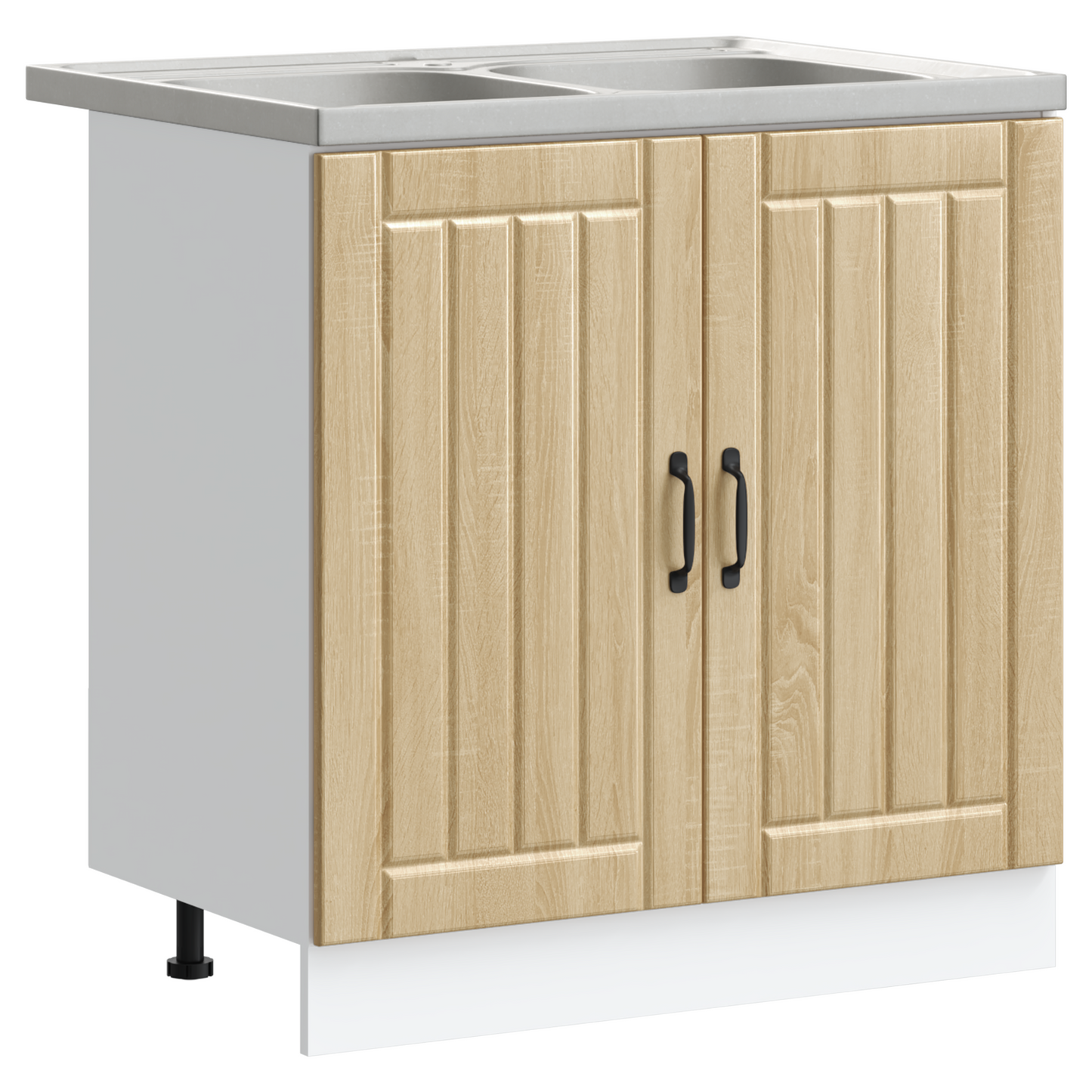Kitchen Cabinet with Door Lucca 2 pcs Brown 80 x 46 x 81.5 cm