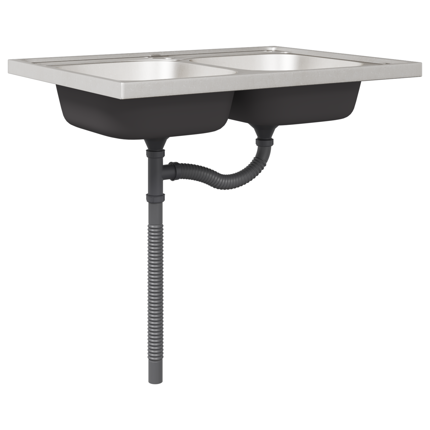 Kitchen Cabinet Lucca 2 pcs Light Grey 80 x 46 x 81.5 cm