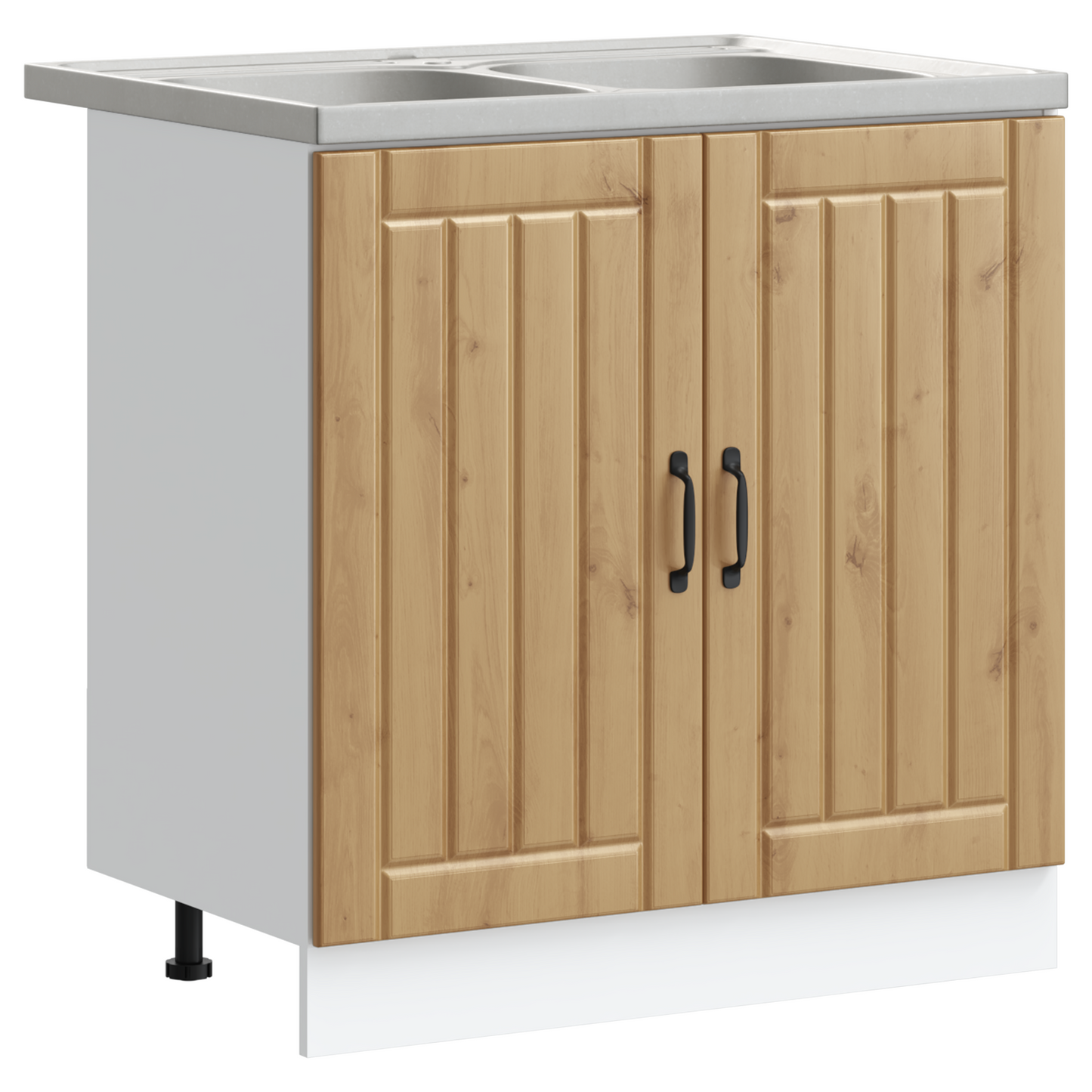 Kitchen Cabinet with Door Lucca 2 pcs Brown 80 x 46 x 81.5 cm