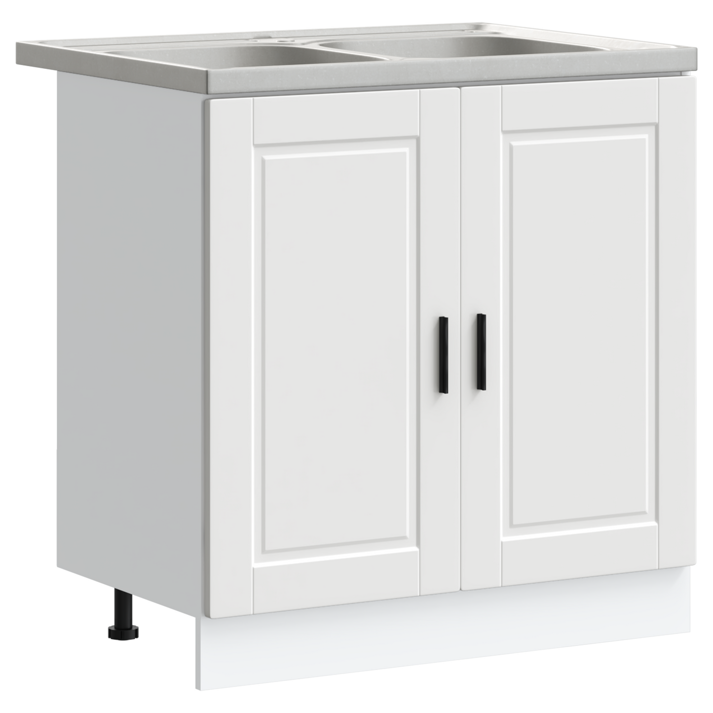 Sink Base Cabinet with Door Porto 2 pcs White 80 x 46 x 84.5 cm