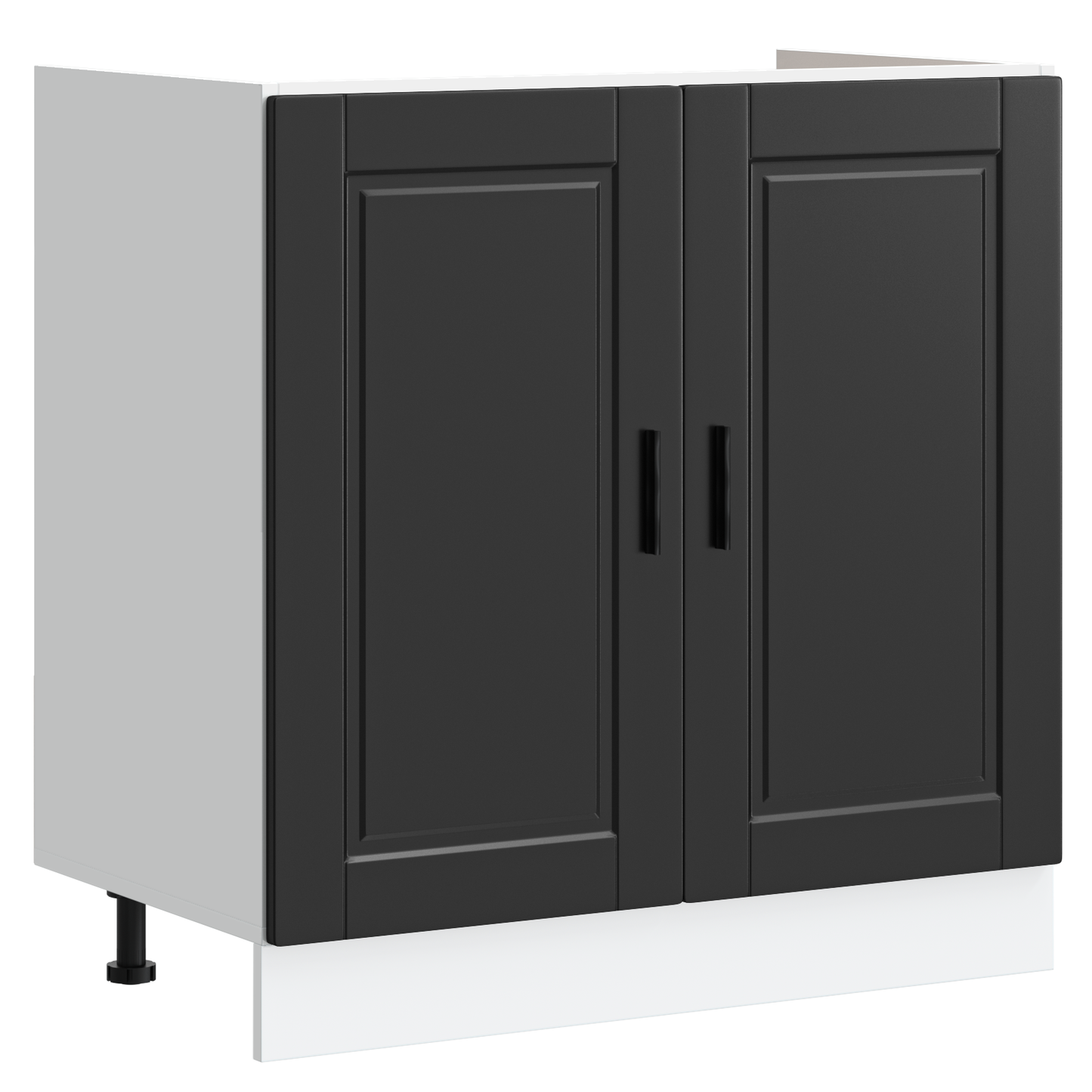 Sink Base Cabinet with Door Porto 2 pcs Black 80 x 46 x 84.5 cm