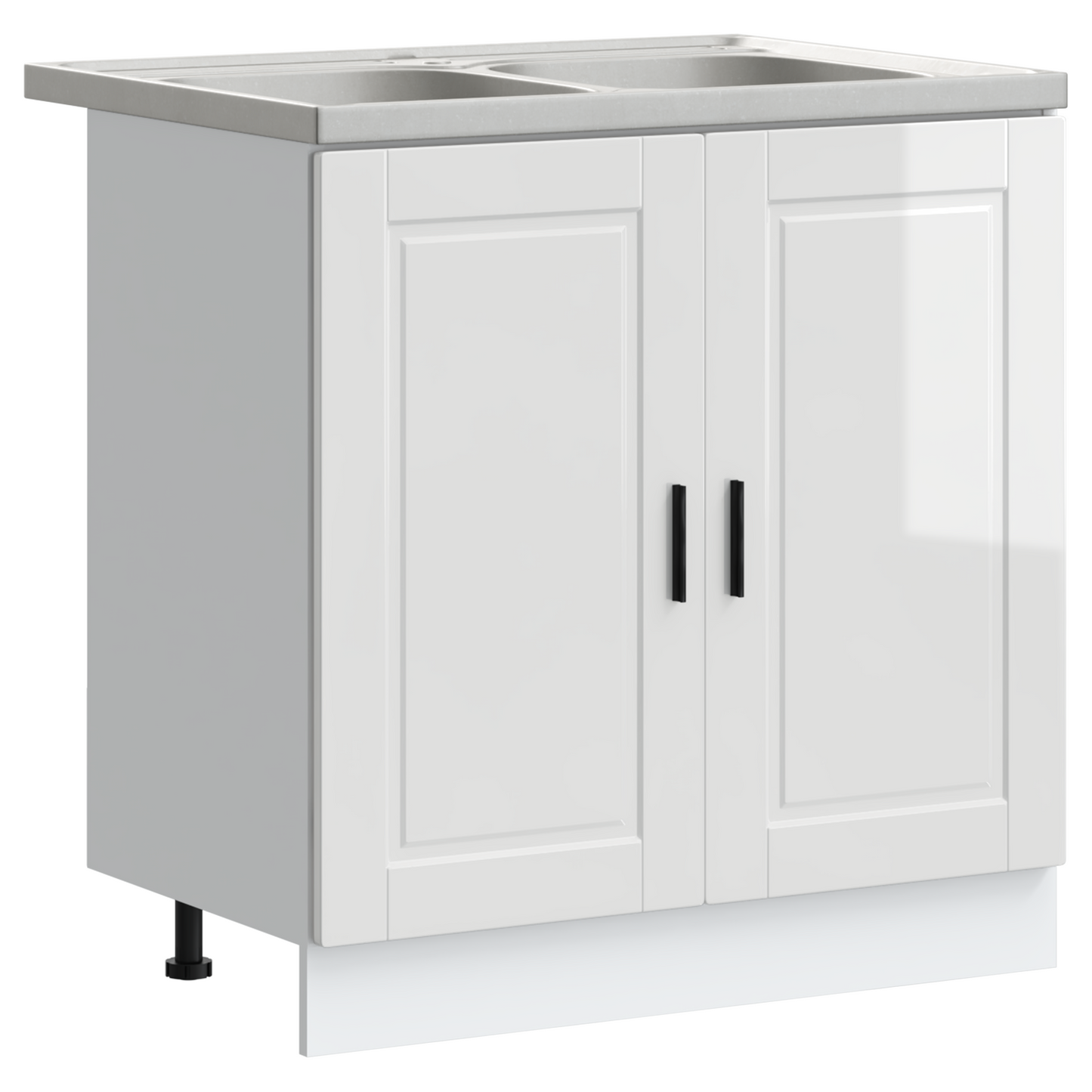 Sink Base Cabinet with Door Porto 2 pcs White 80 x 46 x 84.5 cm