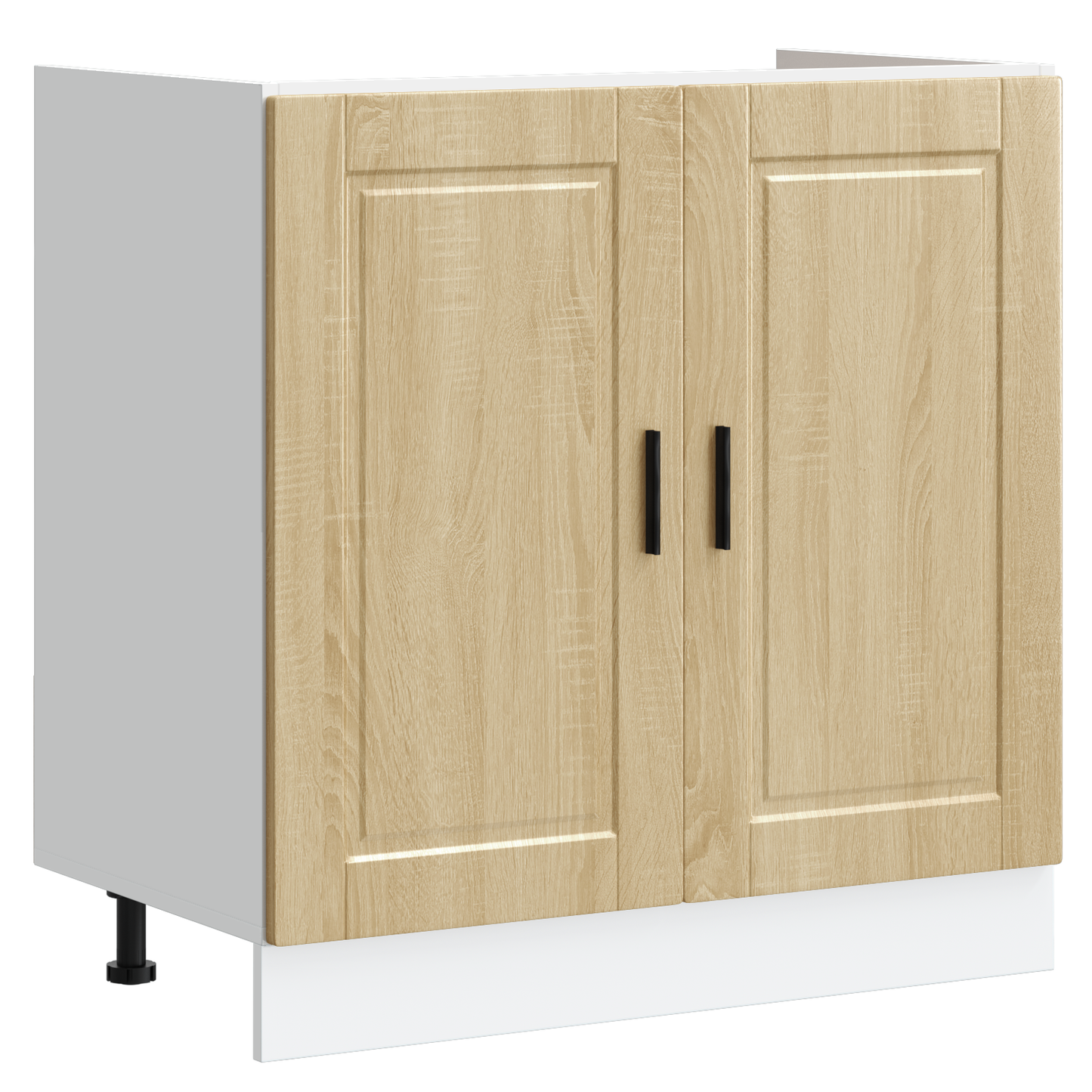 Sink Base Cabinet with Door Porto 2 pcs Brown 80 x 46 x 84.5 cm