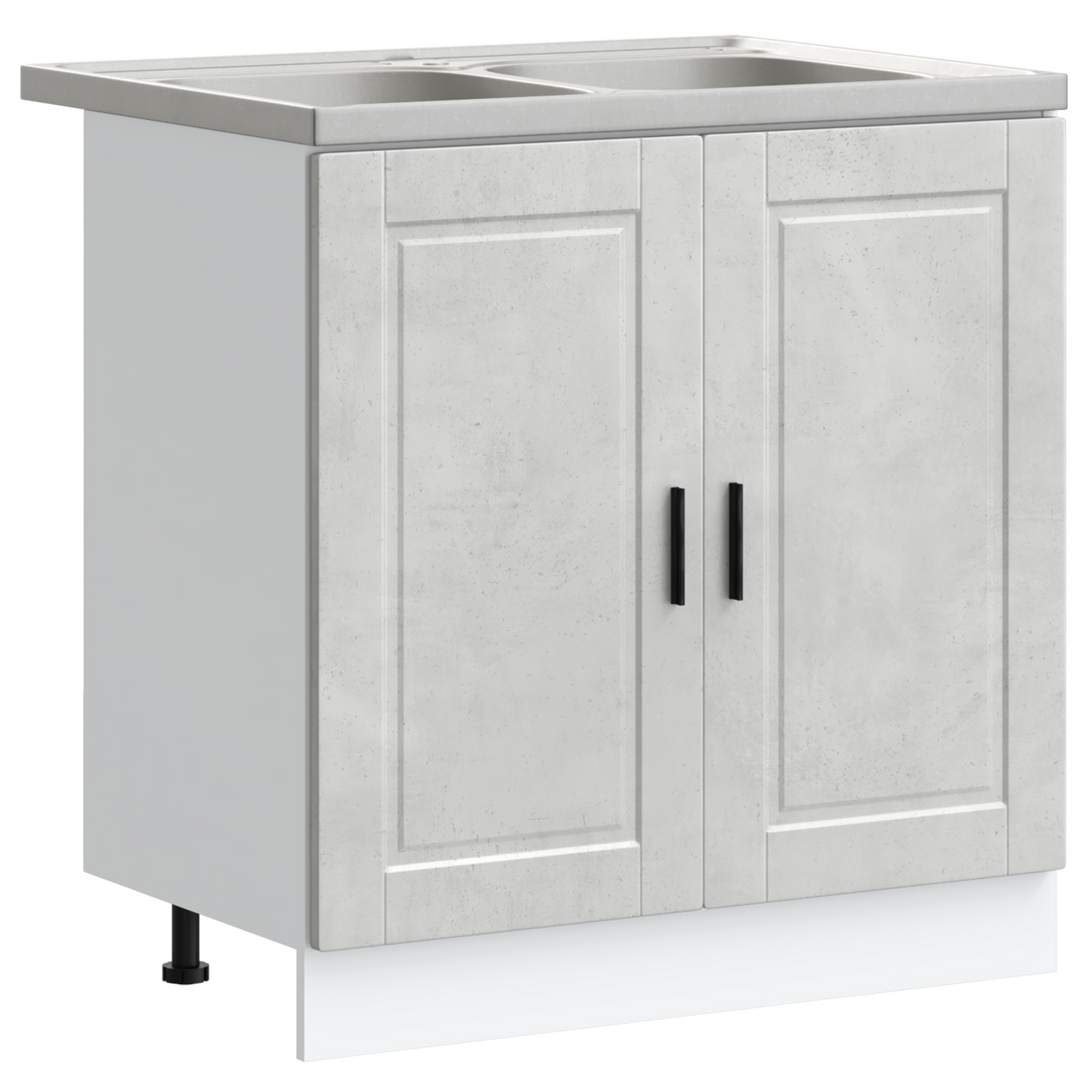 Sink Base Cabinet with Door Porto 2 pcs Grey 80 x 46 x 84.5 cm