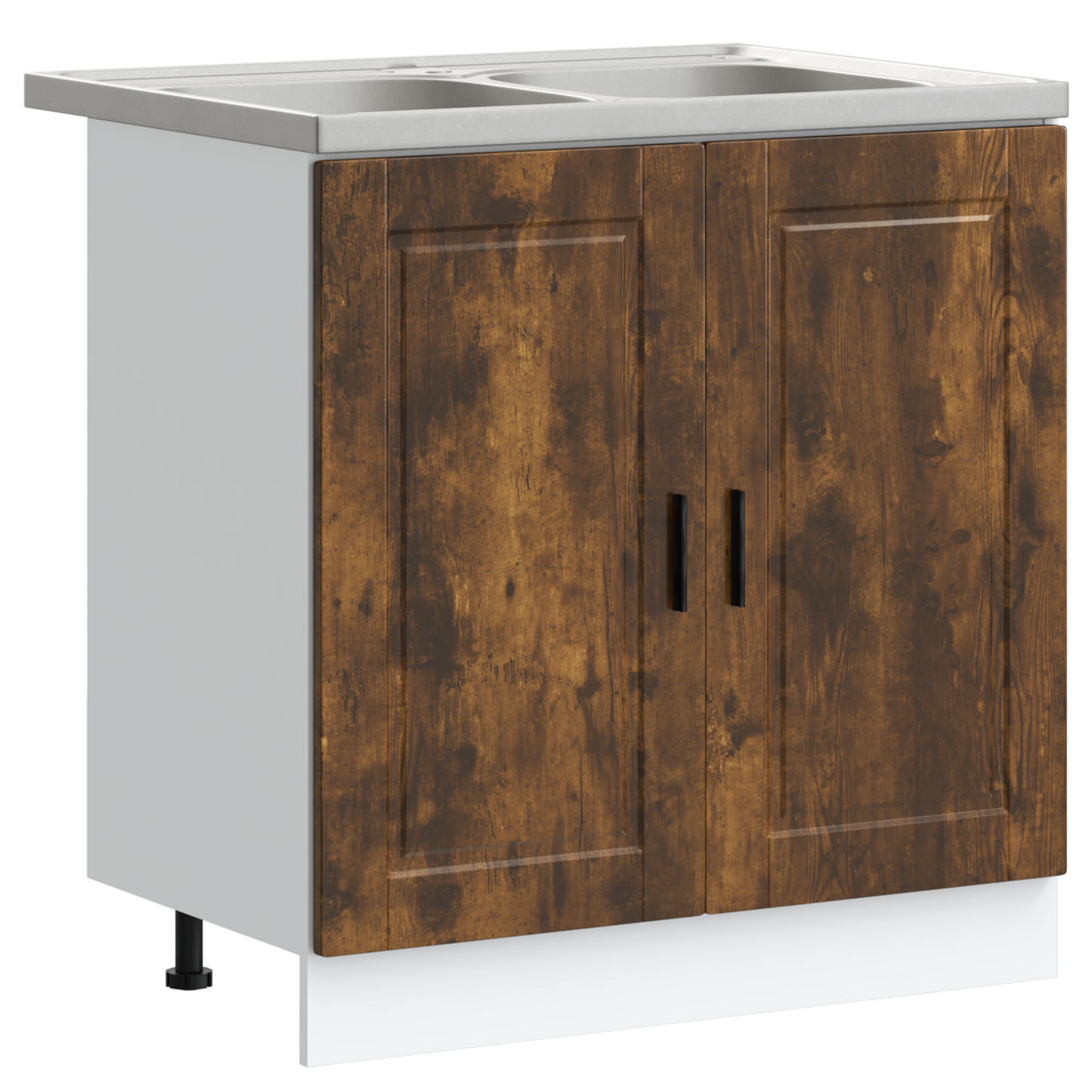Sink Base Cabinet with Door Porto 2 pcs Brown 80 x 46 x 84.5 cm