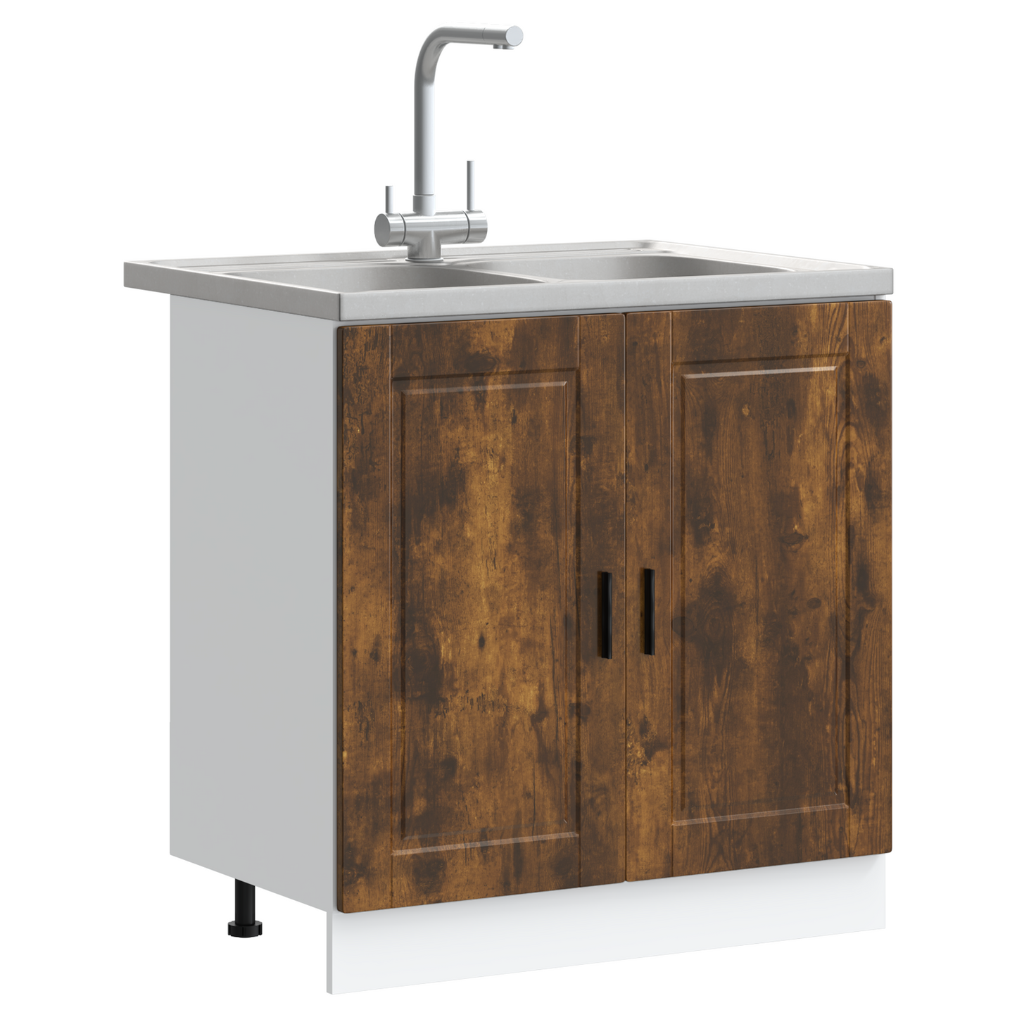 Sink Base Cabinet with Door Porto 2 pcs Brown 80 x 46 x 84.5 cm
