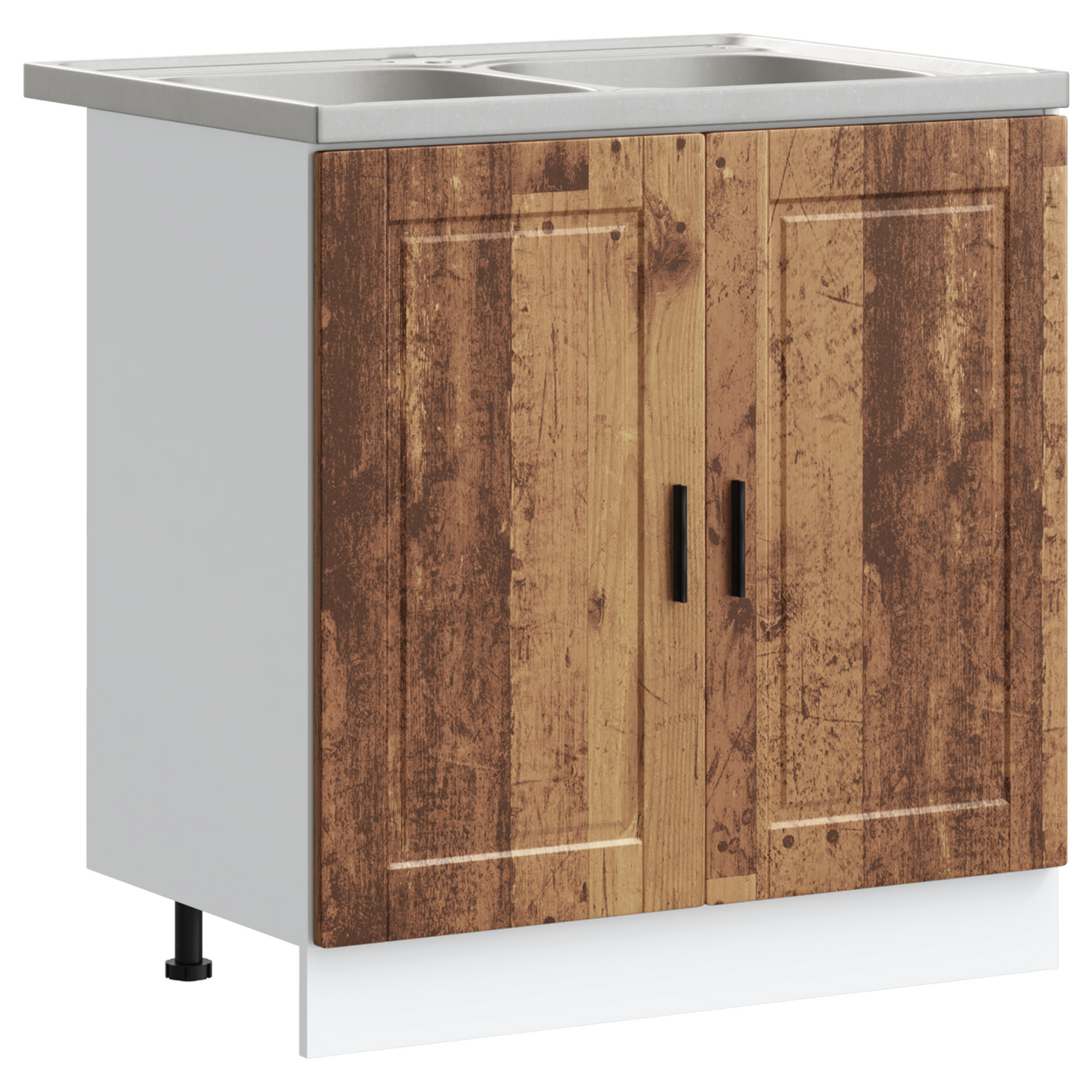 Sink Base Cabinet with Door Porto 2 pcs Brown 80 x 46 x 84.5 cm