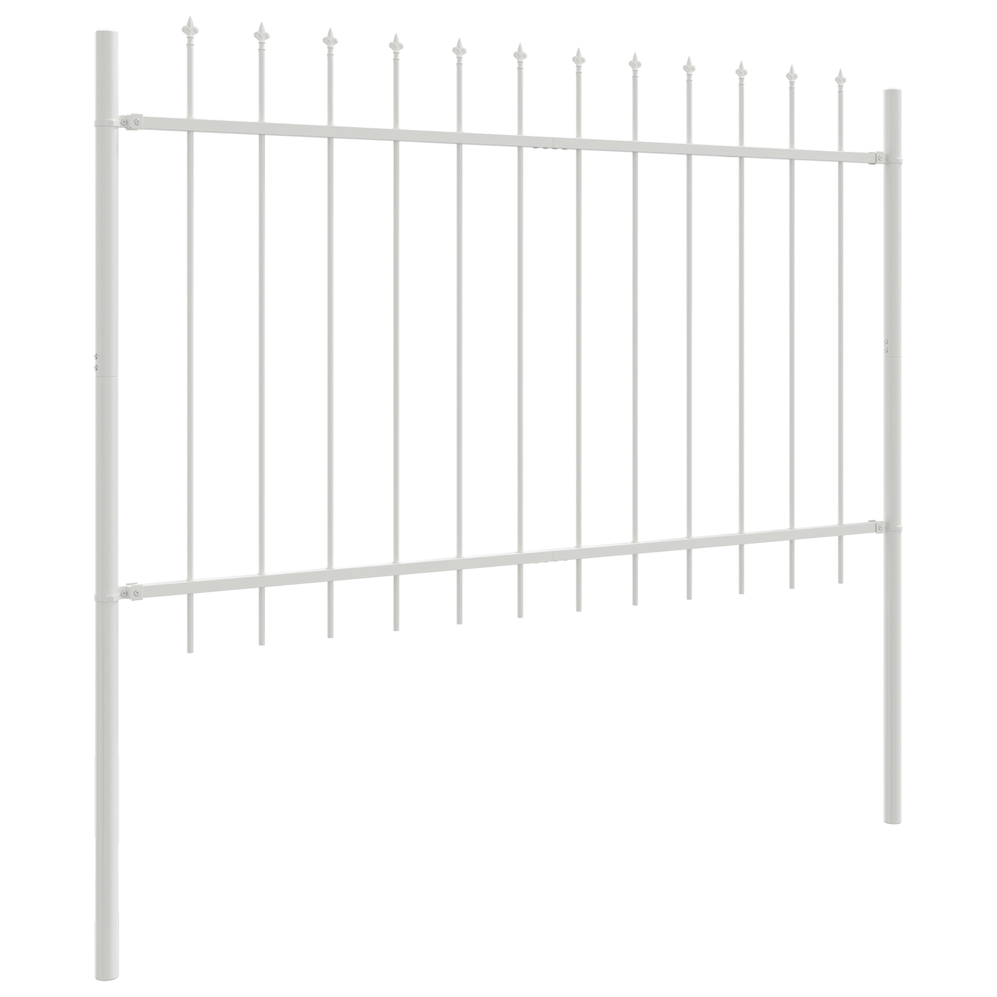 Garden Fence White 3.4 x 1.2 m Powder-coated steel