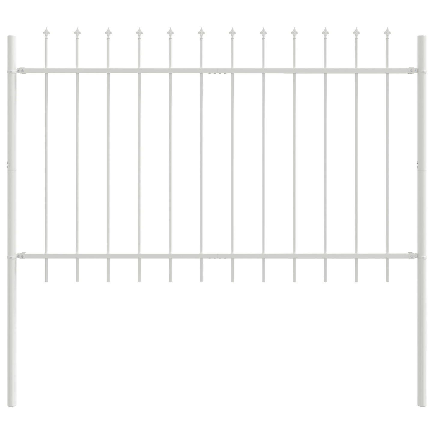 Garden Fence White 3.4 x 1.2 m Powder-coated steel