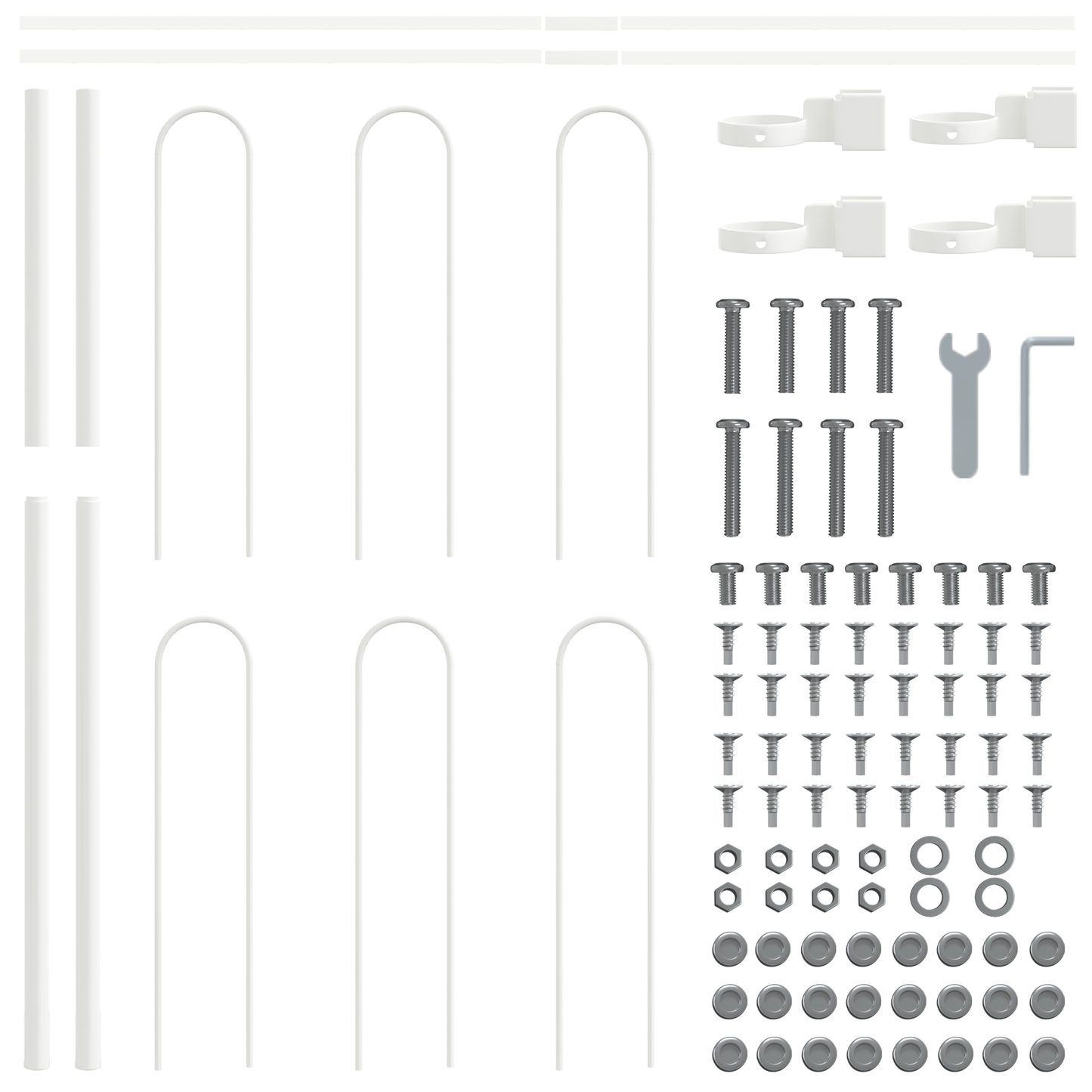 Garden Fence White 3.4 x 0.8 m Powder-coated steel