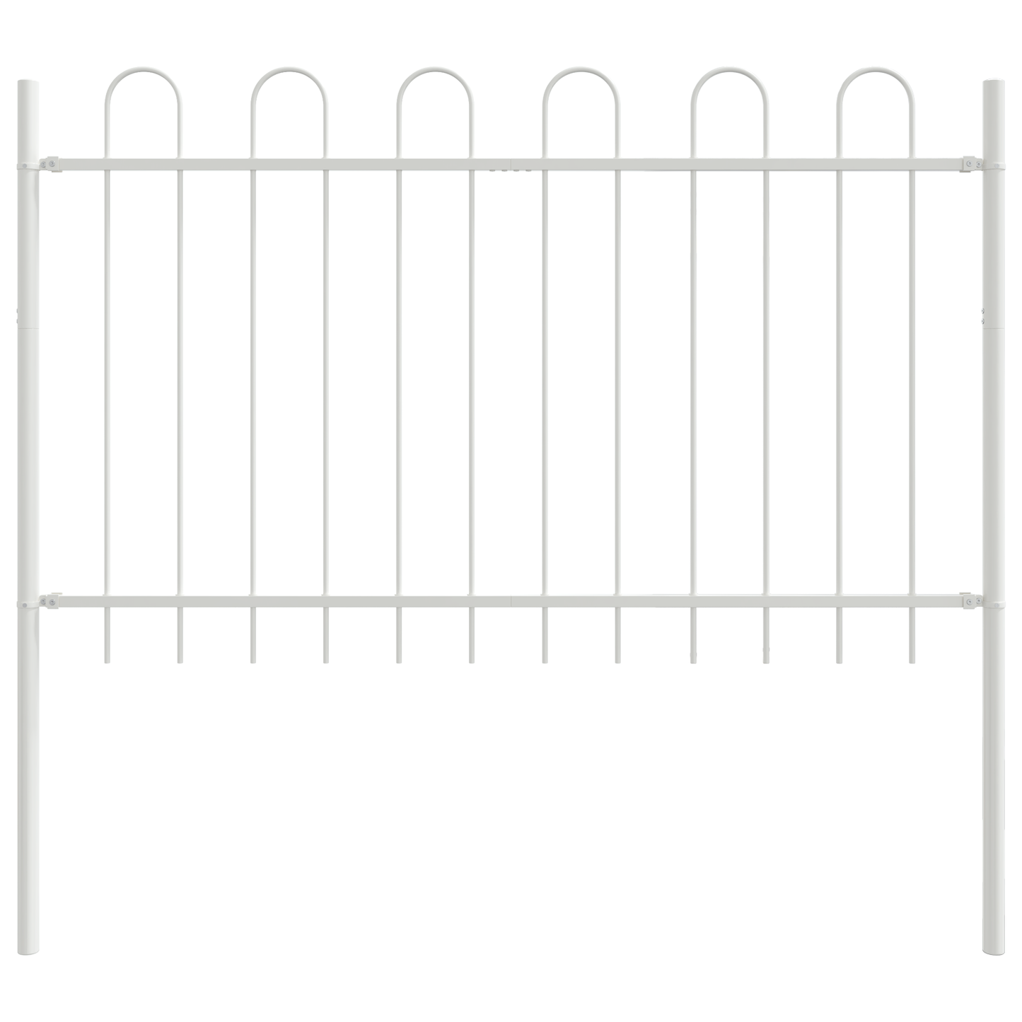 Garden Fence White 3.4 x 1 m Powder-coated steel