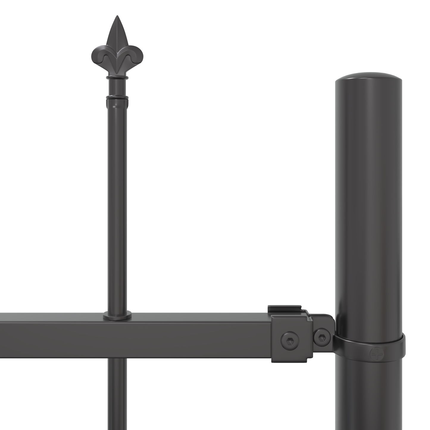 Garden Fence Grey 5.1 x 0.6 m Powder-coated steel