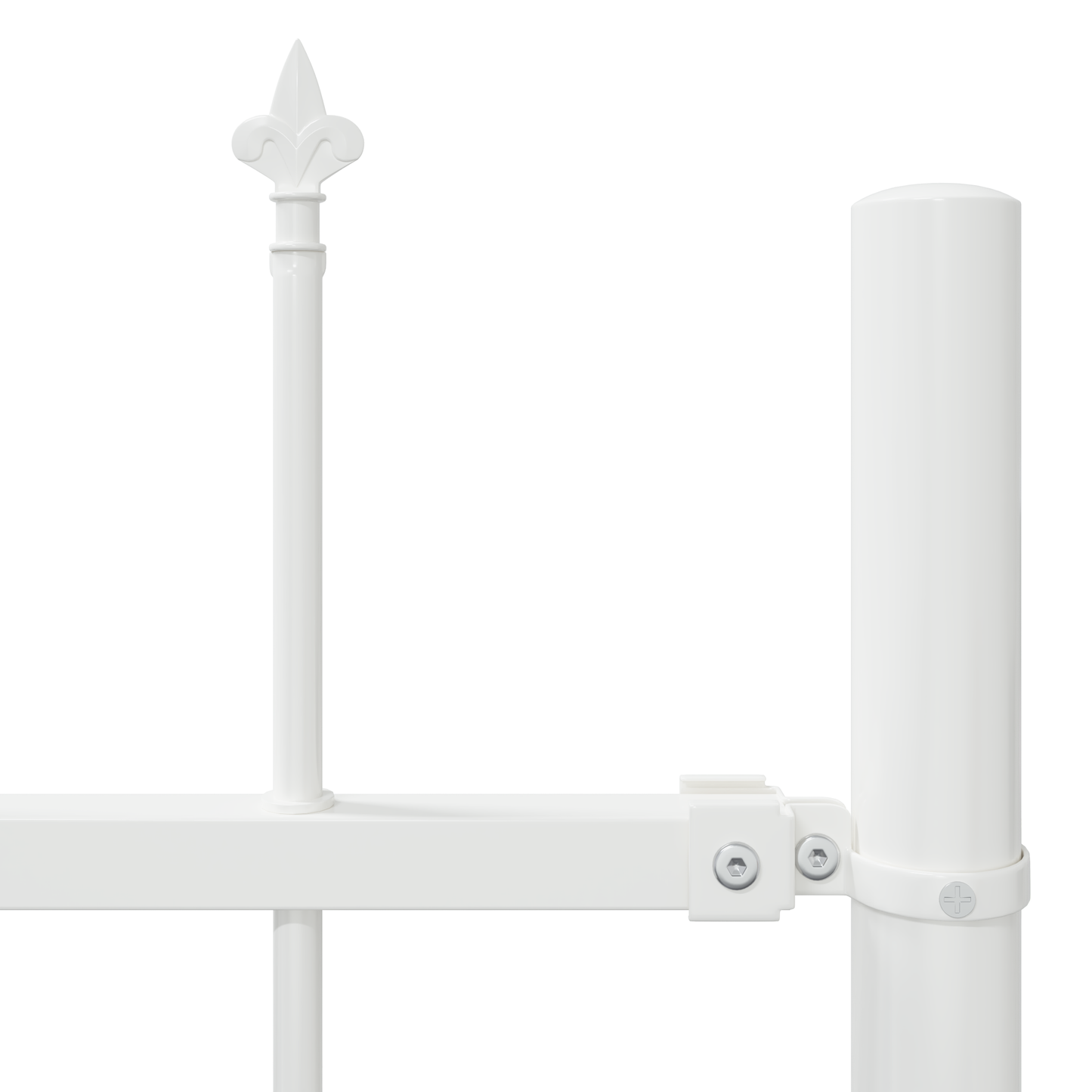 Garden Fence White 5.1 x 1 m Powder-coated steel
