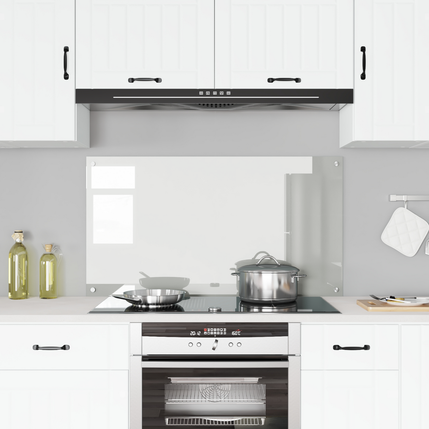 Kitchen Backsplash Transparent 110 x 60 x 0.6 cm Tempered Glass