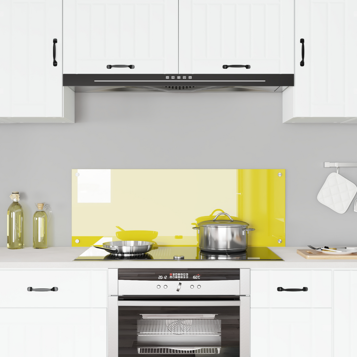 Kitchen Backsplash Yellow 110 x 40 x 0.6 cm Tempered Glass