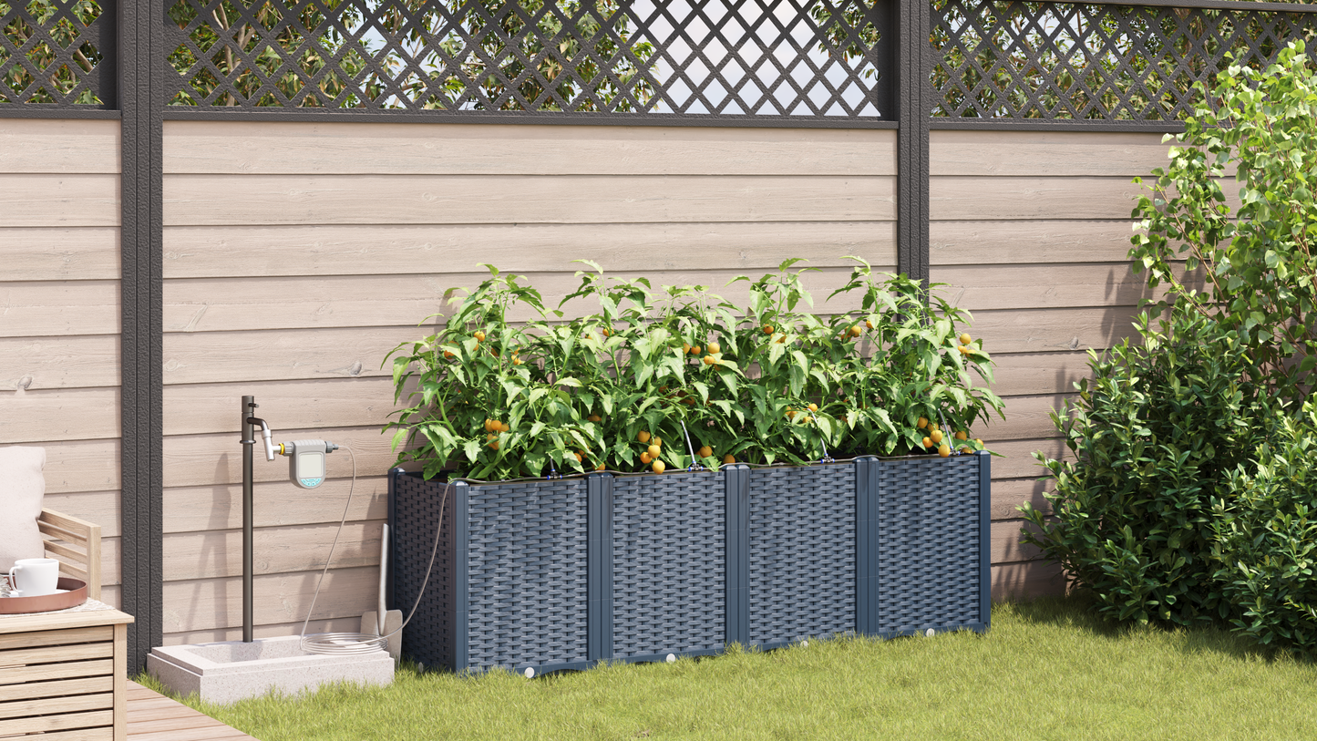 Garden Grey 160 x 40 x 52 cm Steel