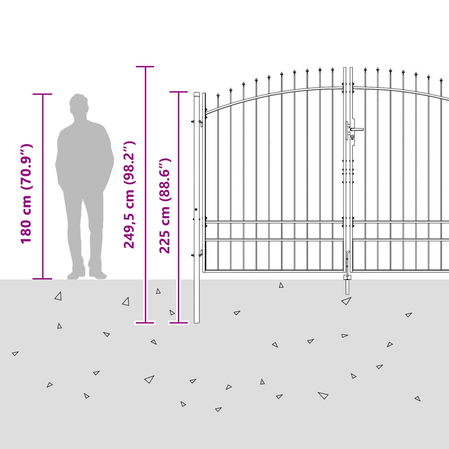 Garden Gate Black 195 x 400 cm