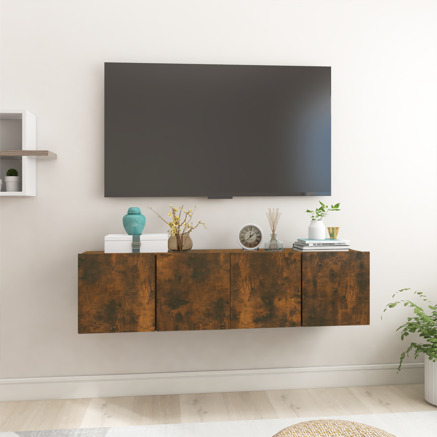 TV Cabinet 2 pcs Brown 60 x 30 x 30 cm Engineered wood
