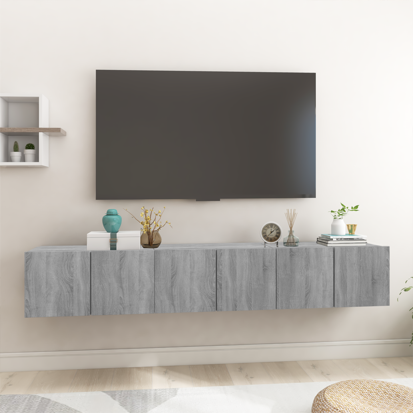 TV Cabinet 3 pcs Grey 60 x 30 x 30 cm Engineered wood