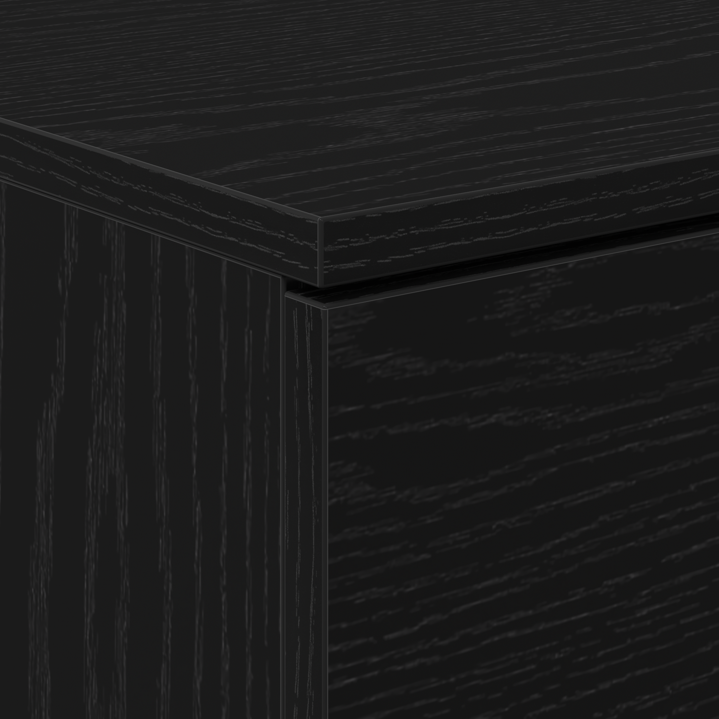Bedside Cabinet Black oak 40 x 65 x 65 cm Engineered wood