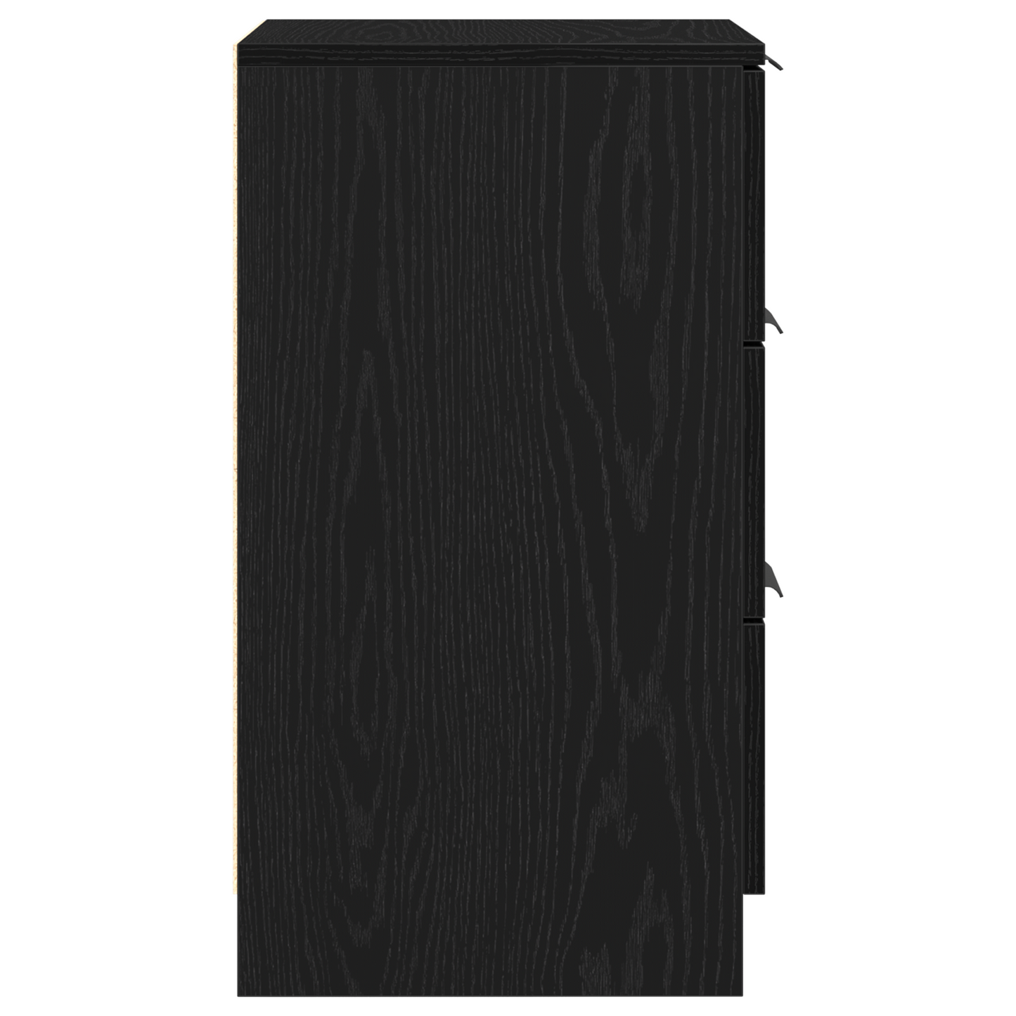Bedside Cabinet 2 pcs Black oak 40 x 65 x 65 cm Engineered wood