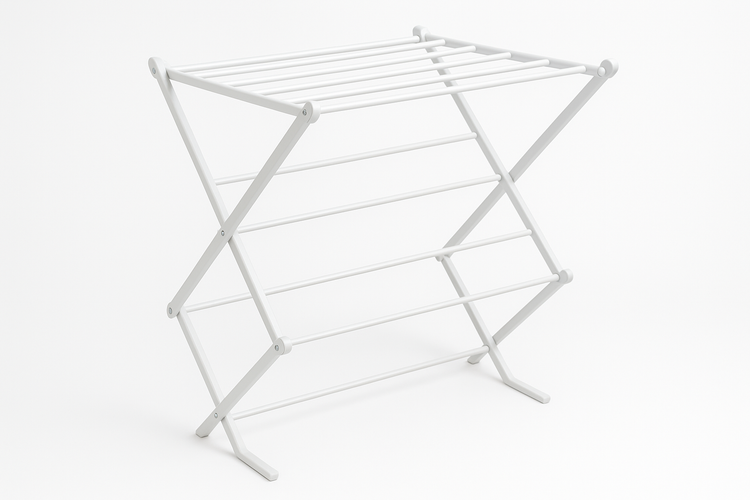  Folding Clothes Dry Rack White Plastic