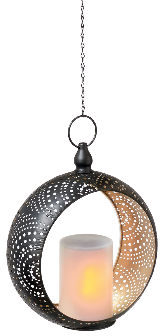 Solar Metal Decoration with LED Candle