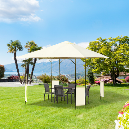 Outdoor Gazebo for Garden Party Tent, Wedding Canopy Pavilion Cream-white