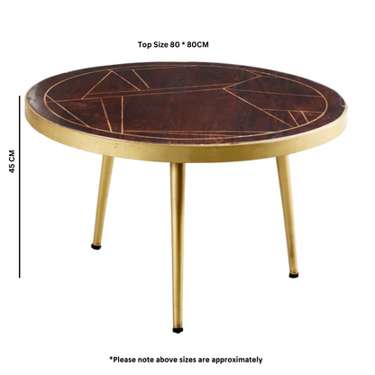 Dark Gold  Round Coffee Table