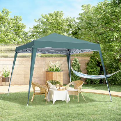 Garden Pop up Gazebo Tent Party Water-resistant 2.5 x 2.5M Green Outsunny