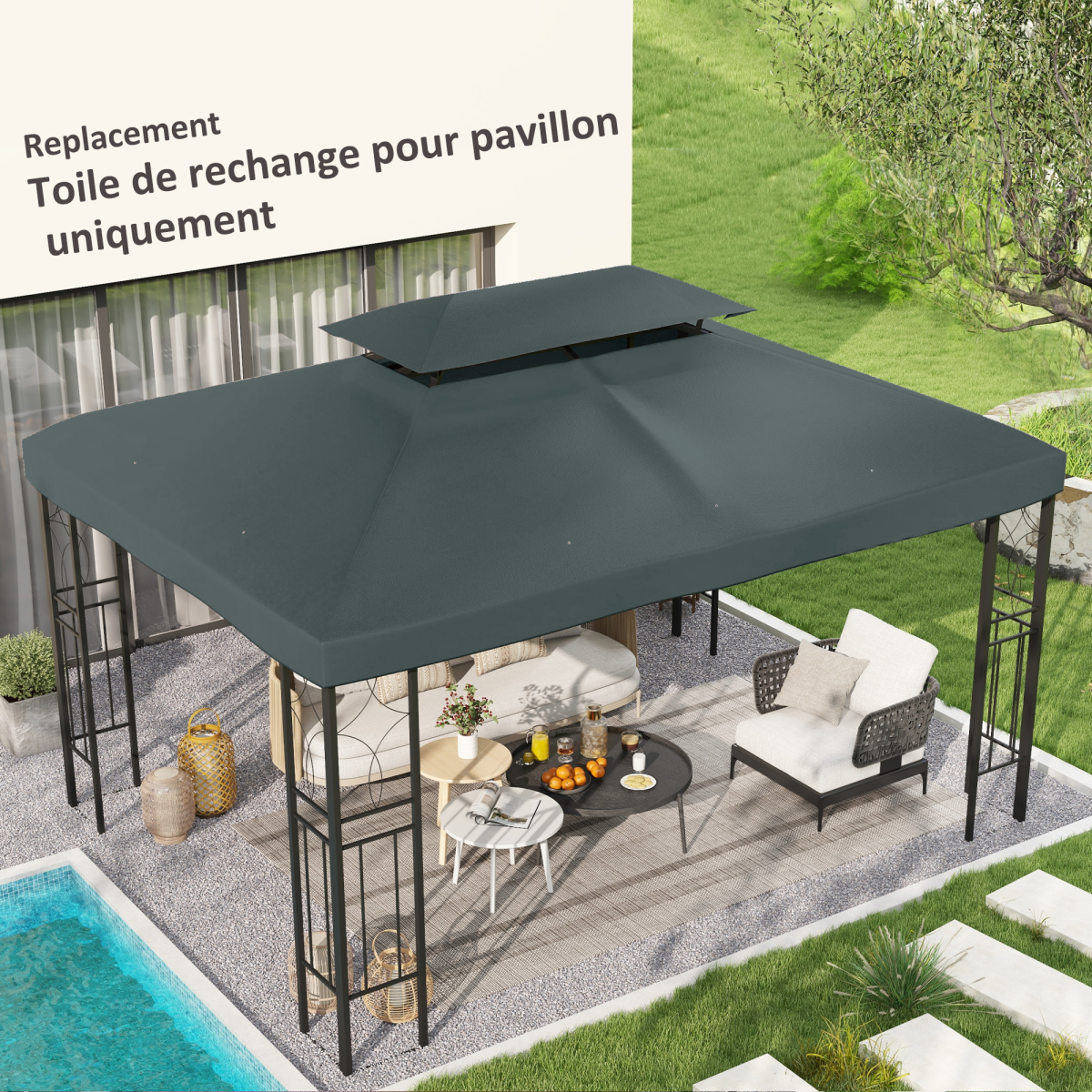 3x4m Gazebo Replacement Roof Canopy 2 (TOP ONLY)