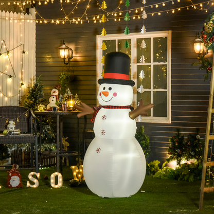 6ft Giant Inflatable Snowman Christmas Deco LED Lights Accessories Cute Family