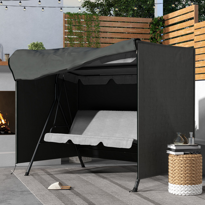 Outsunny Large Outdoor Swing Chair Cover  Garden Furniture Protector 164cm Grey