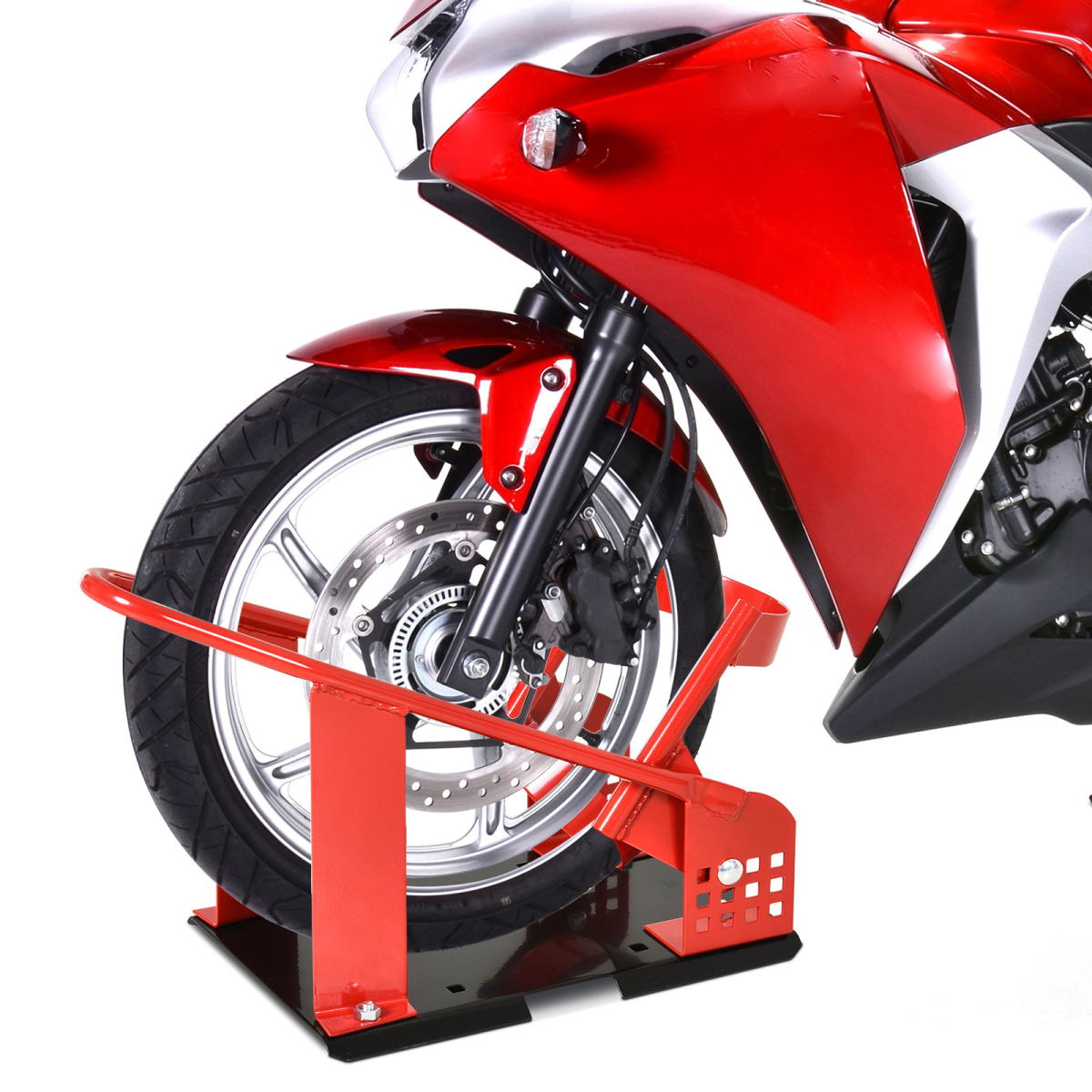 Motorcycle Wheel Chock 8-15.5 cm Metal Holder For Truck And Trailer HOMCOM