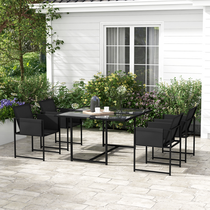 Outsunny 4 Seater Outdoor Table and Chairs with Adjustable Backrest for Garden