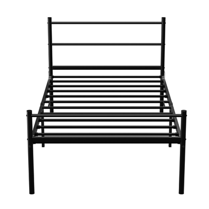 Extra Strong Single Metal Bed Frame In Black - Improved