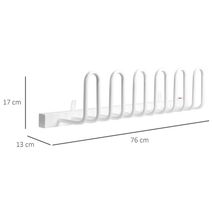 Wall Mounted Electric Shoe Dryer Shoe Warmers for Boots 3 Pairs White HOMCOM