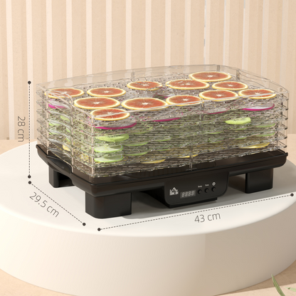 HOMCOM 6 Tray Food Dehydrator, Food Dryer Machine for Fruit Meat Vegetable