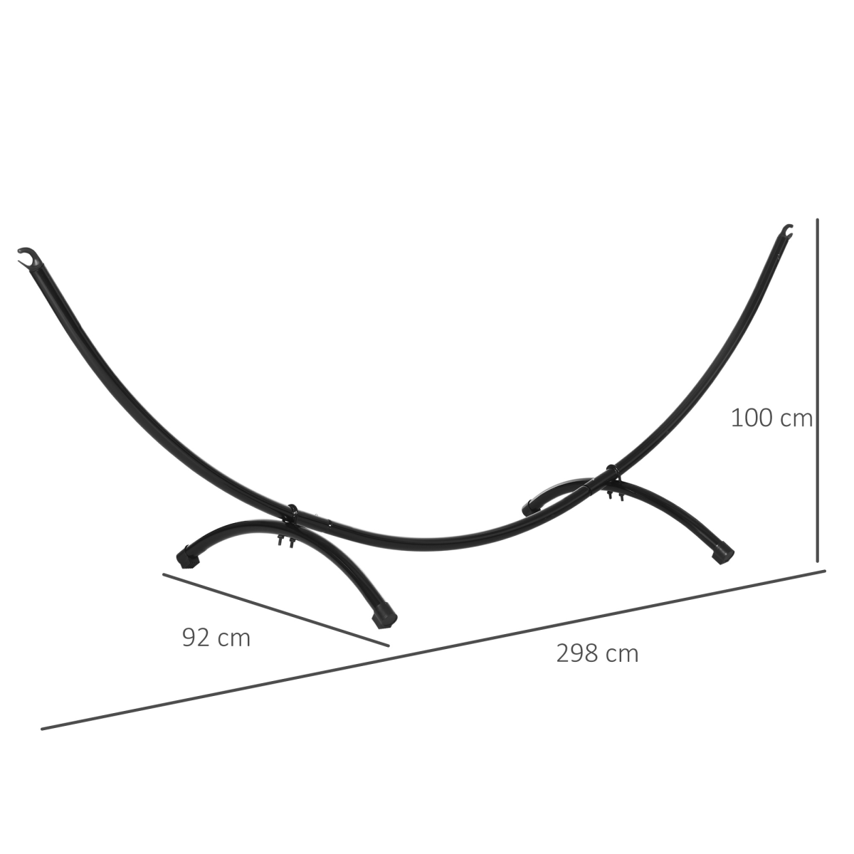 3(m) Metal Hammock Stand Frame Replacement Garden Outdoor Patio