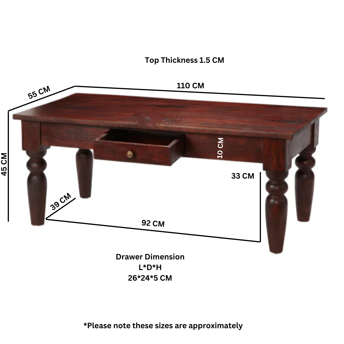 Jaipur Dark Mango Coffee Table