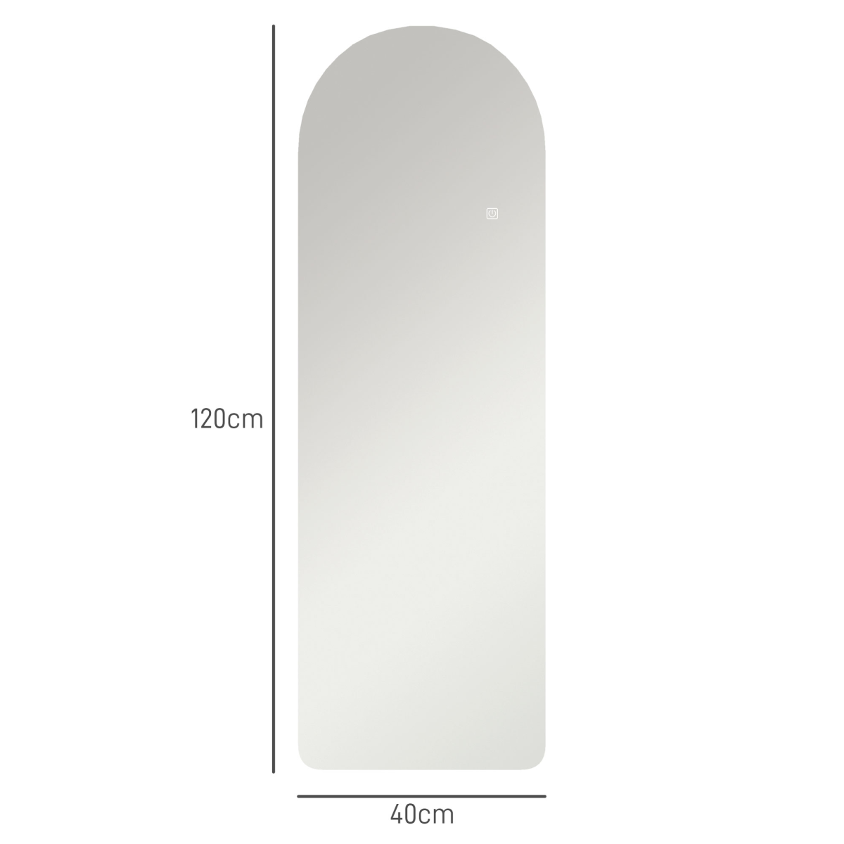 HOMCOM Full Length Wall Mirror with Lights Dimming and 3 Colour Adjustable