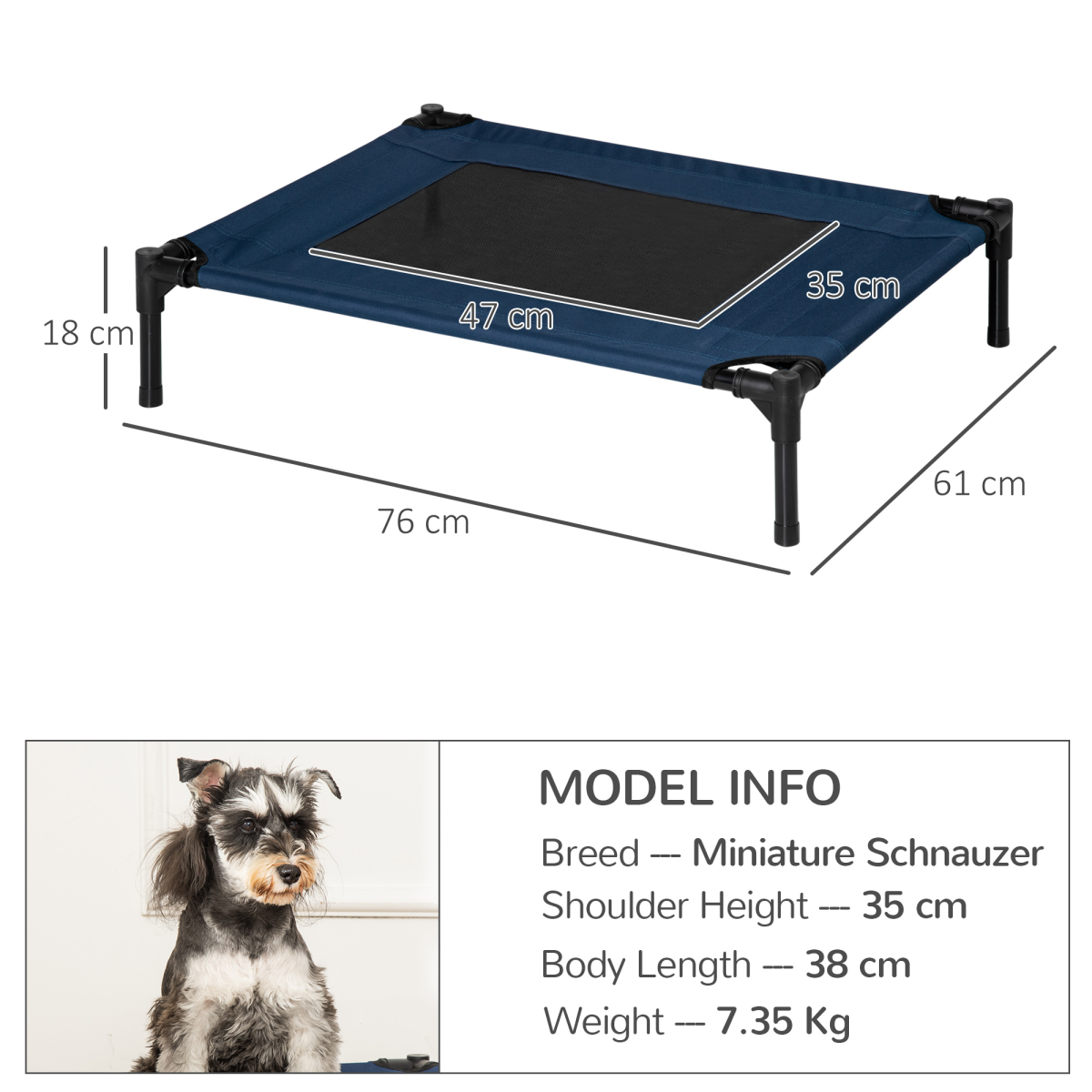 Pet Bed Raised Cot Dog Cat Elevated Puppy Hammock Camping Portable Waterproof