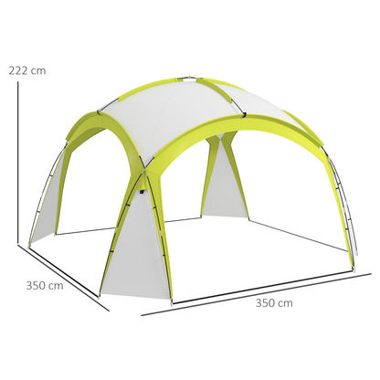 Outsunny Outdoor Gazebo Event Shelter Party Tent for Garden Green