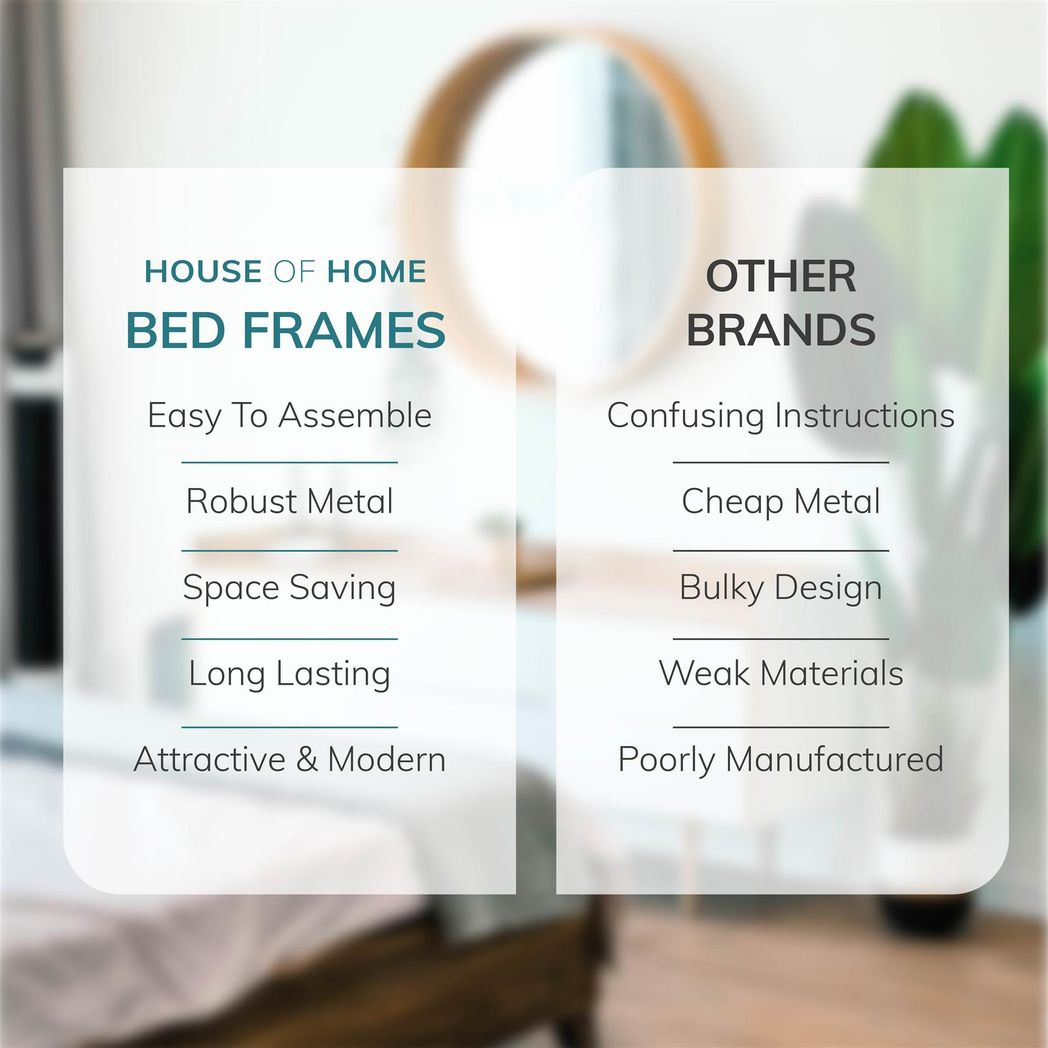 Extra Strong Single Metal Bed Frame In Silver