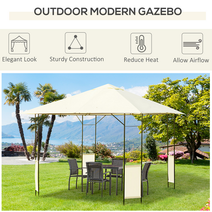 Outdoor Gazebo for Garden Party Tent, Wedding Canopy Pavilion Cream-white