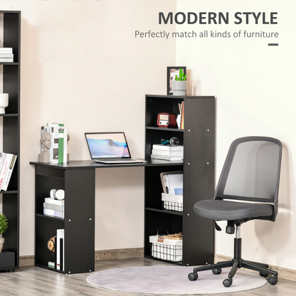 Computer Desk, 120Lx55Dx120H cm-Black