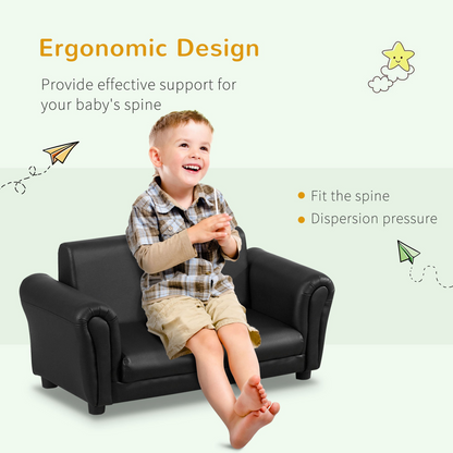 Kids Childrens Sofa Set 2 Seater Seat Furniture Armchair Boys Girls Footstool